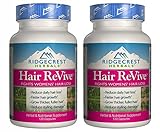 Ridgecrest Herbals Hair Revive, Hair Growth Support,120 Capsules (2 Pack)