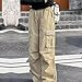 Cargo Pants for Teen Girls Y2k Fashion Streetwear High Waist Kids Sweatpants Wide Leg Baggy Casual Trouser 3-10 Years Khaki