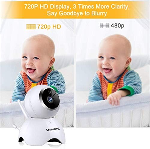 Baby Monitor 5 Inch 720P HD Video Baby Monitor with Camera and Audio, Night Vision, Two-Way Talk, Temperature Monitor, Sound Detection, Five Lullabies, Range Up to 900ft for Baby Infant Kids