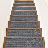 Photo Gallery zywuoy 15 tappetini per scale, moderni tappetini antiscivolo per scale, 10 x 61 cm, grandi tappetini autoadesive in feltro + rullo Photo Gallery zywuoy 15 tappetini per scale, moderni tappetini antiscivolo per scale, 10 x 61 cm, grandi tappetini autoadesive in feltro + rullo