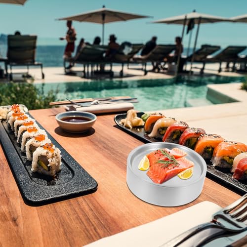 Plato para sushi acero inoxidable 22 cm estilo japonés miniatura 6