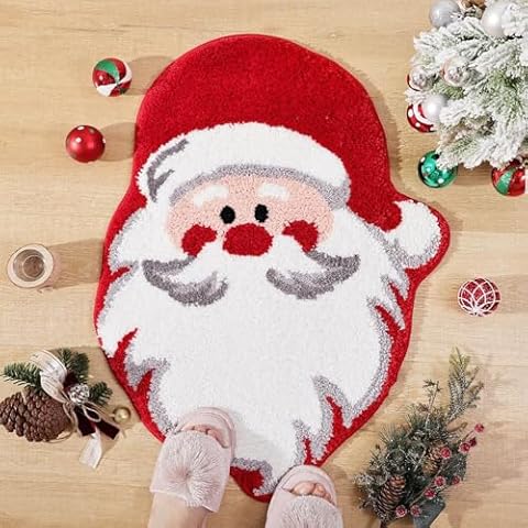 8x10 Santa Claus Christmas Area Rug Cover