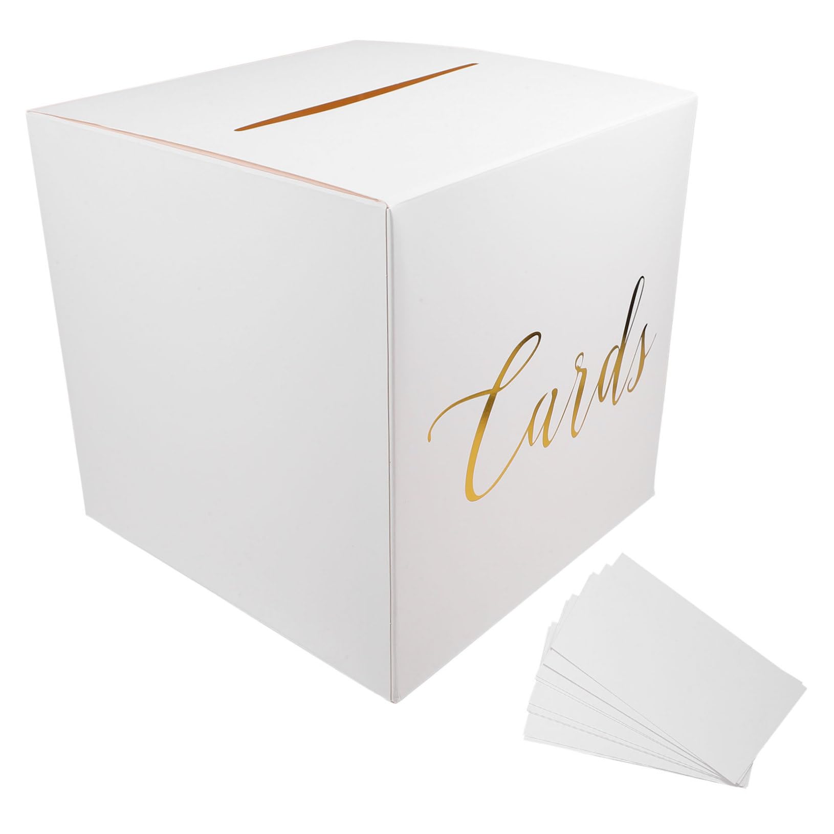 OUNONA 1 set Wedding Card Box Elegant Keepsake Container for Present Cards Greetings for Weddings Engagements Anniversaries