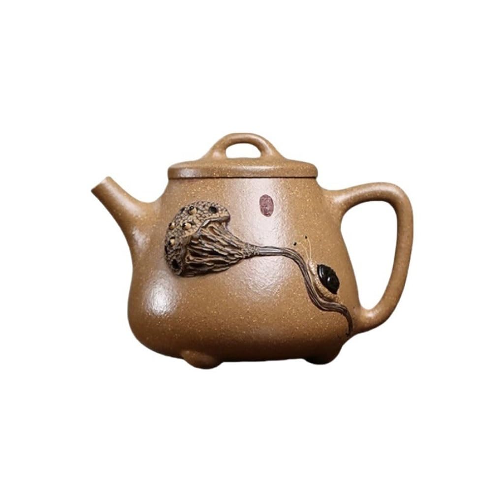 EBZFASO Chinese Clay Zisha Pot, Ceramic Old Mud Lotus Teapot Household Tea