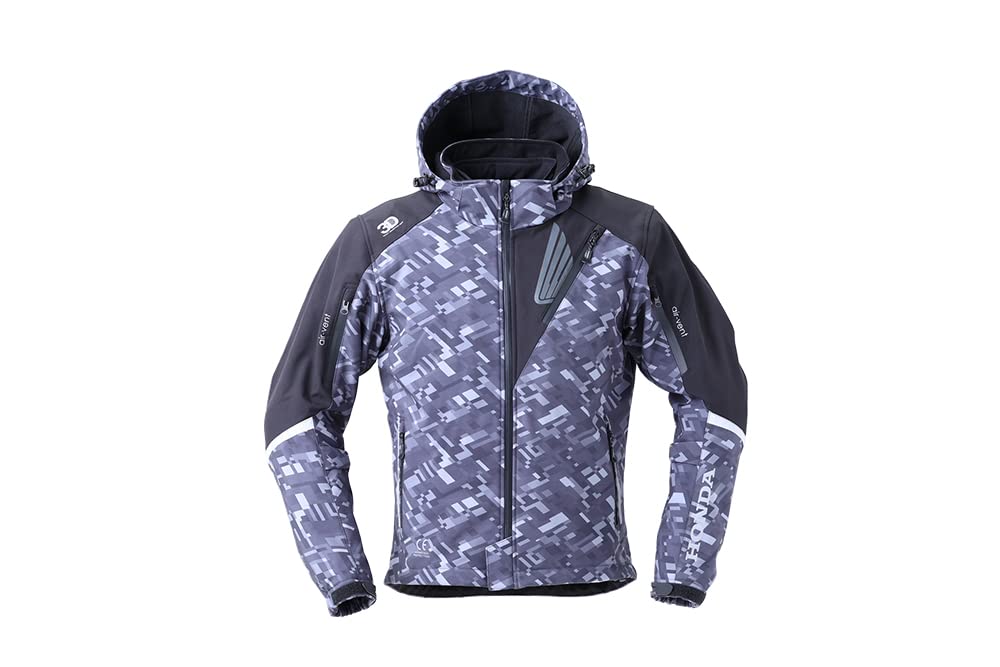 ホンダ プロテクトソフトシェルパーカ ブラック Honda プロテクトソフトシェルパーカ】随所にリフレクターを配置し被