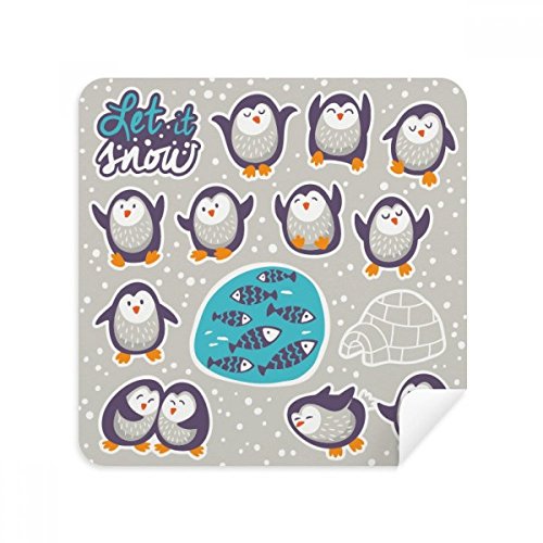 Essuie-écran pingouin en daim pour téléphone : lot de 2 chiffons doux idée cadeau utile