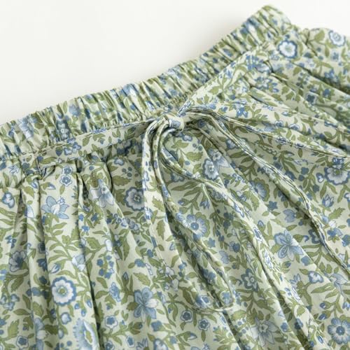 Curipeer Toddler Girls Short Ruffle High Waisted Floral Pleated Skirts 18M-8T4