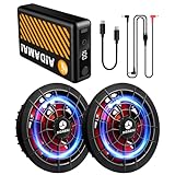 2025 Newモデル ファンバッテリーセット【36V業界最強風量161L/秒】 ファン付き作業服用 暴風 4段階風量調節 90mm服穴径対応 長寿命 猛暑対策(ブラックx赤羽根）