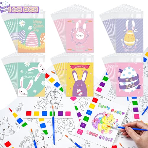 Livre de coloriage aquarelle pour activités manuelles de Pâques en maternelle et primaire