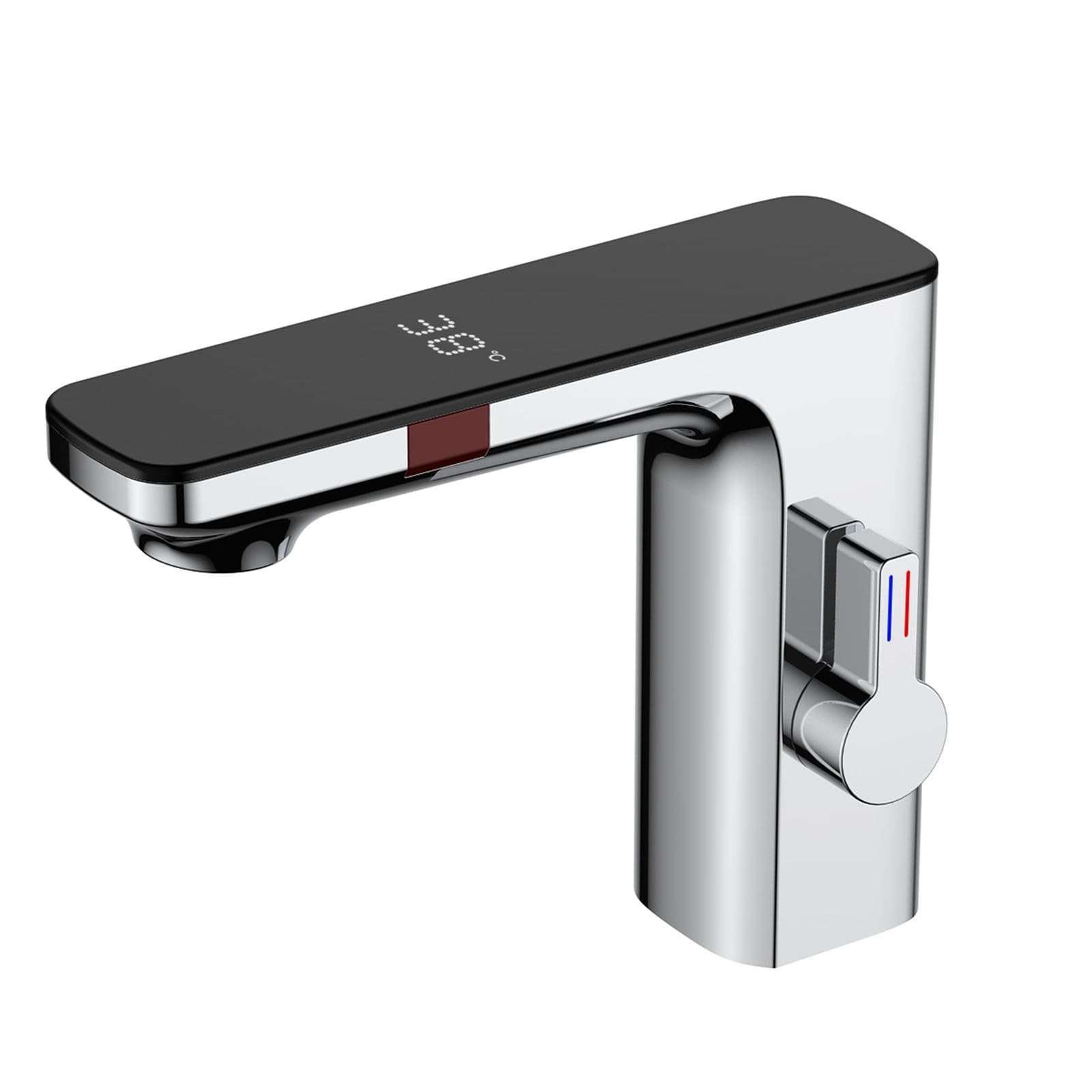 Grifo automático para lavabo con pantalla digital y control de temperatura