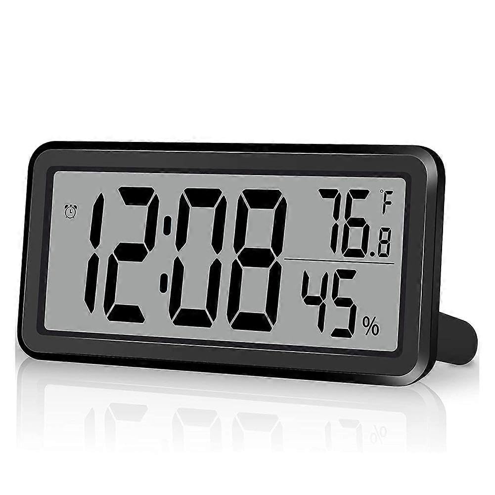 JOYHAPPST Digital Alarm Clock,Desk Clock,Battery Operated LCD Electronic Clock Decorations for Bedroom Kitche