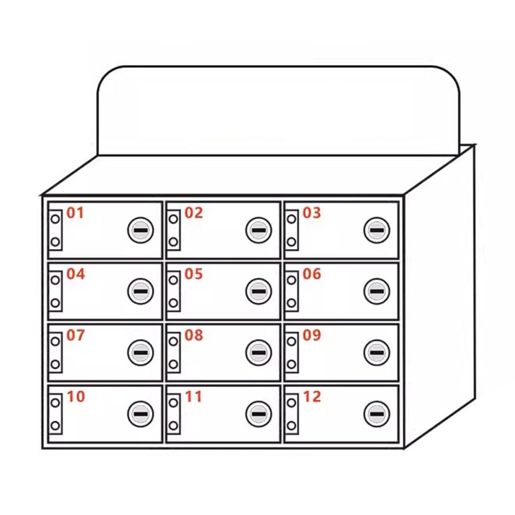 Caja para Guardar teléfonos móviles: Mueble de conferencias para Material de Oficina y Escolar, Compacto (tamaño: 12), Ideal para reuniones y Eventos.