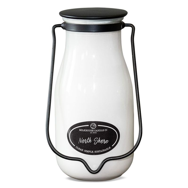 Image of Milkhouse North Shore Scented Soy Candle, 14 oz Milkbottle, 90+ Hr Burn
