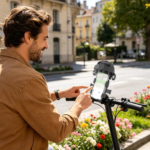 Support téléphone vélo électrique avec pare-soleil orientable - 3