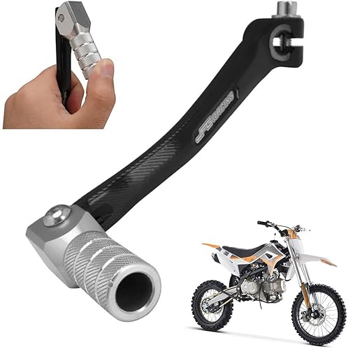 JFG RACING Pedal de Palanca de Cambios y Selector de Marchas Plegable para Motocicleta, CNC Universal para CRF XR RM KX KLX TTR PW SSR Apollo TAO