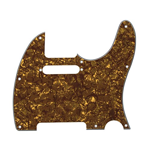 IKN 1pcs 3-Ply 8 Trou de Scratchplate Guitare Pickguard avec des vis pour Fender Télé Telecaster Guitare Style, Brown… - Les Beatles, Paul McCartney, John Lennon, RIngo Starr, George Harrison IKN 1pcs 3-Ply 8 Trou de Scratchplate Guitare Pickguard avec des vis pour Fender Télé Telecaster Guitare Style, Brown…