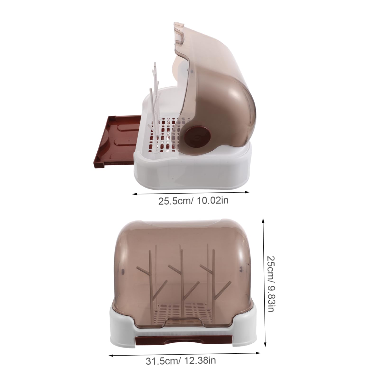 Estante para Secar Biberones con Tapa Antipolvo Escurridor de Biberones Compacto para Cocina Secador de Rápido para Bebés