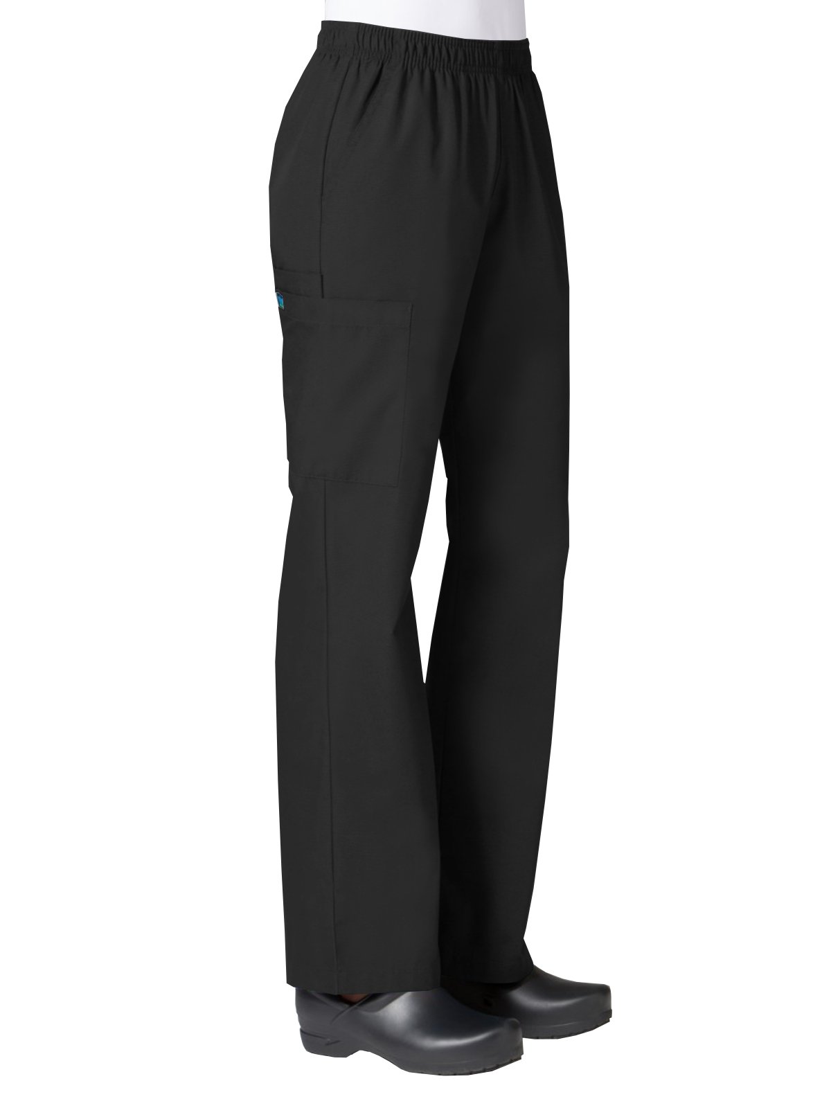 Maevn Women's Core Full Elastic Band Cargo Pants(Black, Large Tall)