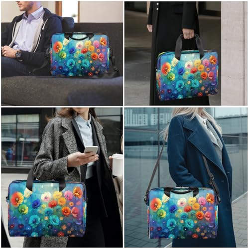 Bolso para laptop impermeable de 16 pulgadas con arte colorido miniatura 2