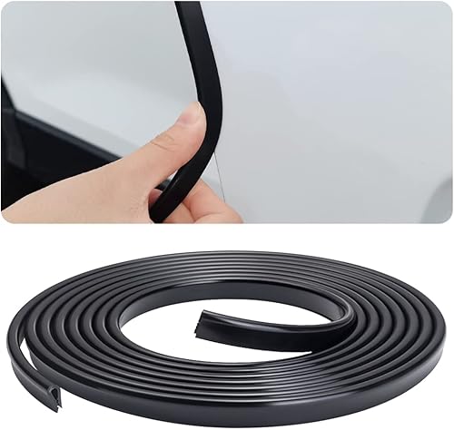 Borde de goma de canal en U de 16.4 pies, protección contra la intemperie y los golpes, protectores de borde de la puerta del automóvil esenciales
