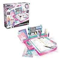 Style 4 Ever Fashion Designer Light Up Studio, Design Dream Outfits from Scratch, LED Drawing Pad, DIY Fashion Design Kit for Kids 6+ – Real Fabrics, Stickers & Gems Included