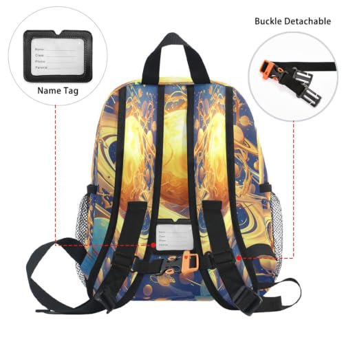 Cartable pour âgés de 3 à 8 ans léger et robuste avec motif soleil - 5