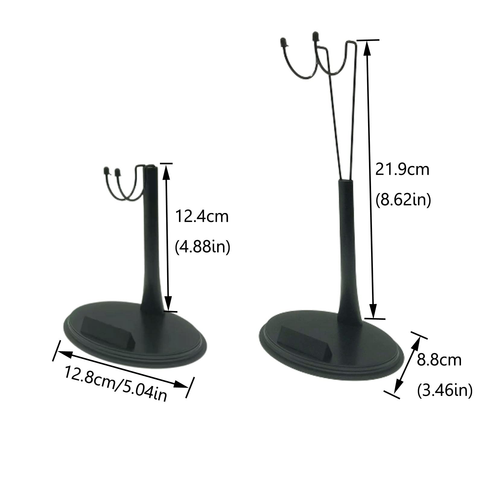XIAONAN Lot de 5 supports noirs pour figurines d'action à l'échelle 1/6 30,5 cm