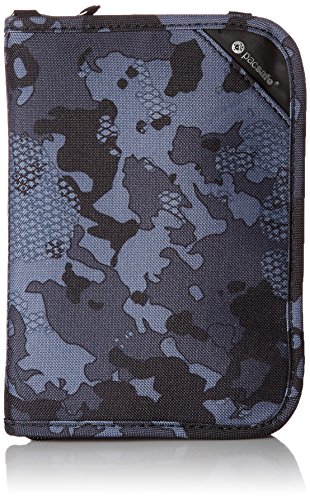 Pacsafe Rfidsafe V150 Anti-theft Blocking Compact Passport Wallet, Grey Camo
