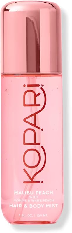 Hair & Body Mist Malibu Peach, Long-Lasting Playful Vibrant Tropical Scent, Warm Floral Fragrance, Blend of Peach with a Kiss of Jasmine, 4 oz