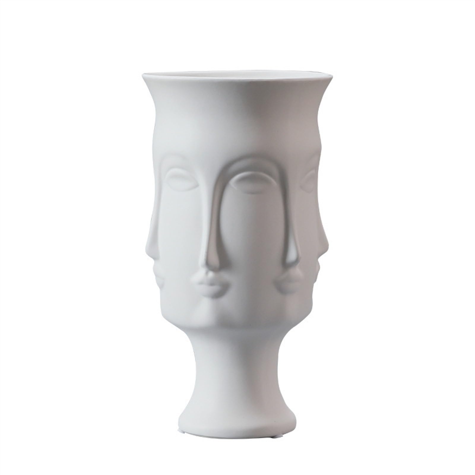 Bzgpmfud Grey Wolf Vase Desktop Flower White Glazed Face Ceramic Decoration Home Living Room Dining Tabletop(Grey Wolf)