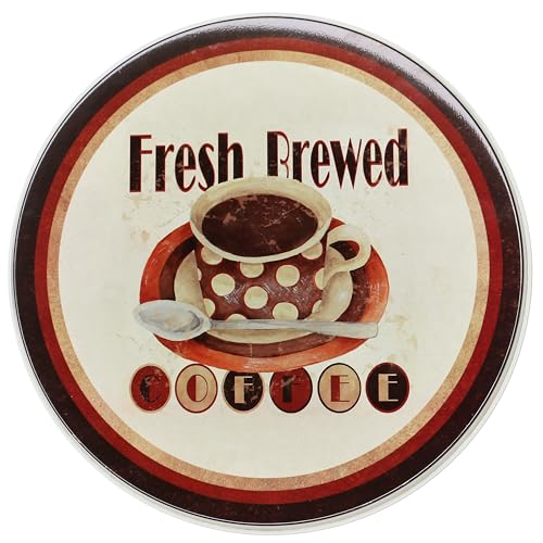 Reston Lloyd, Burner Covers For Electric Stovetop, Decorative Lightweight Tin Covers, Set of 4 (2-8 inch & 2-10 inch), Conceals Messy Drip Pans, Coffee