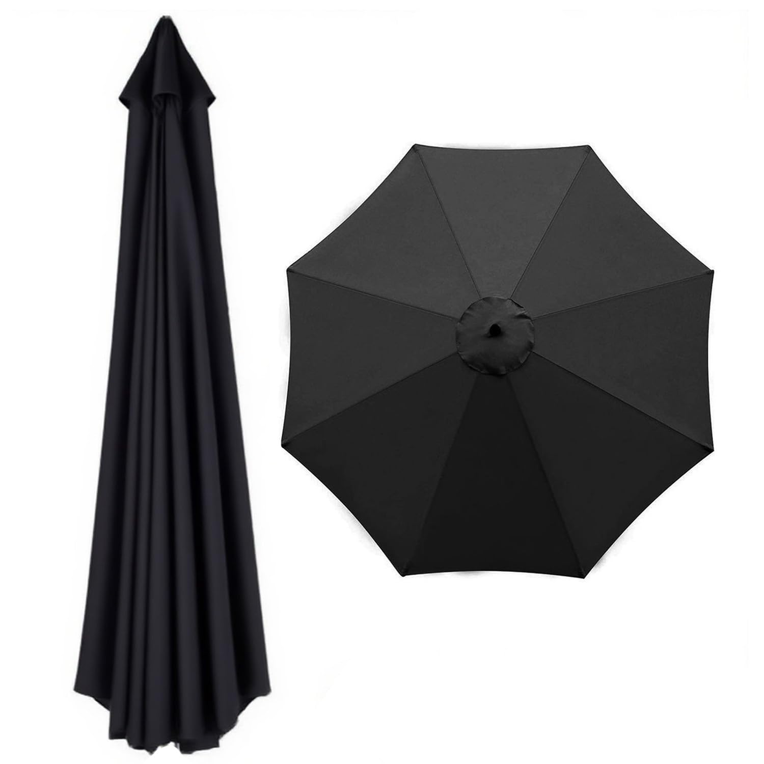 Copertura di ricambio per ombrellone da esterno da 2 a 4 m, rotonda, ispessita, anti UV, in poliestere, per giardino, piscina, patio, 6/8 stecche