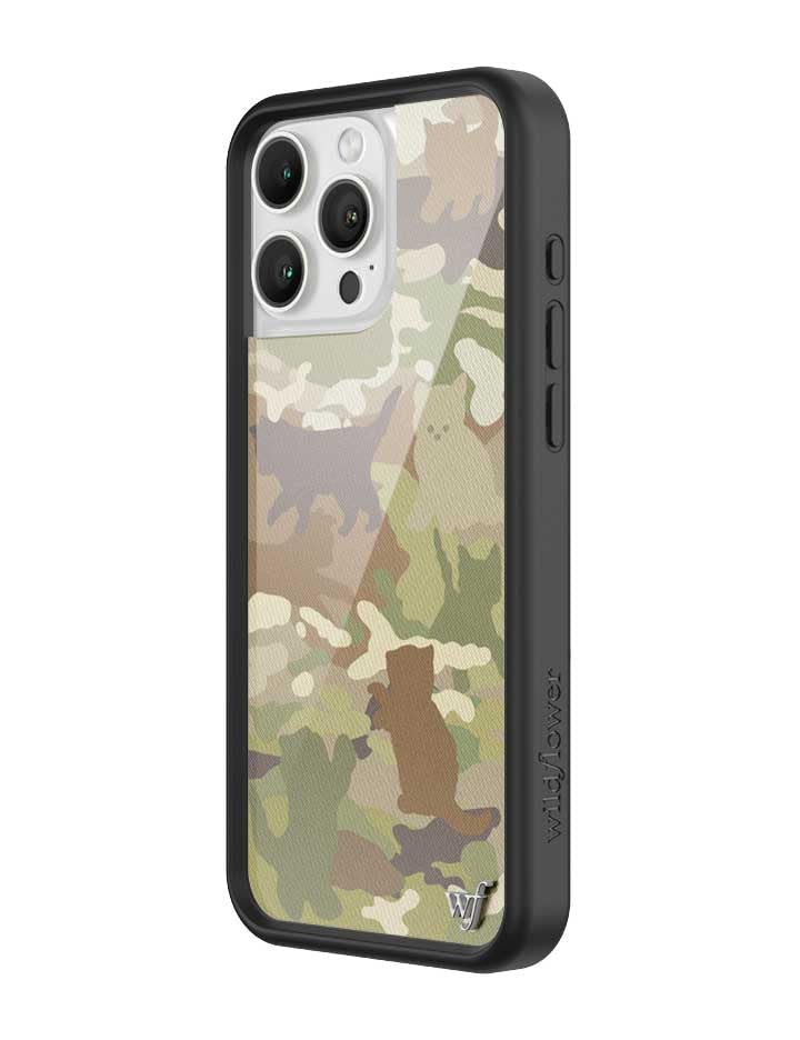Image of Wildflower Cases - Compatible with iPhone 16 Pro Max | Protective Bumper, 6.5ft Drop Test Certified, Women Owned Small Business | Cat Camo