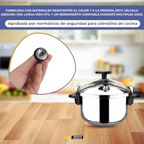 Miniatura 6 de Chefzoco Válvula Para Olla Express Magefesa, Válvula De Seguridad Para Olla A Presión, Válvula De Liberación De Presión, Pitorro De Presión, Compatible Con Ollas Express Magefesa Star Desde 2013