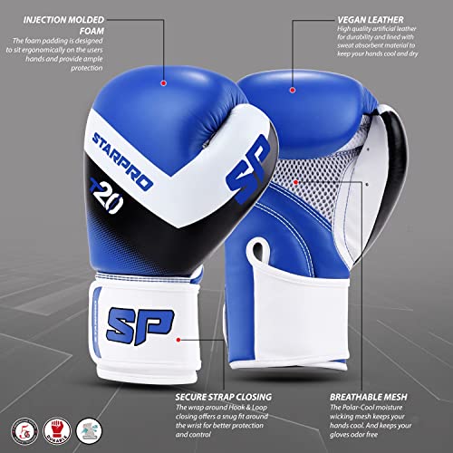 Starpro T20 Adult Boxing Gloves - Strong Punches & Everlasting - Kickboxing & Training Gloves For Men And Women - Many Colors & Sizes #TOP4