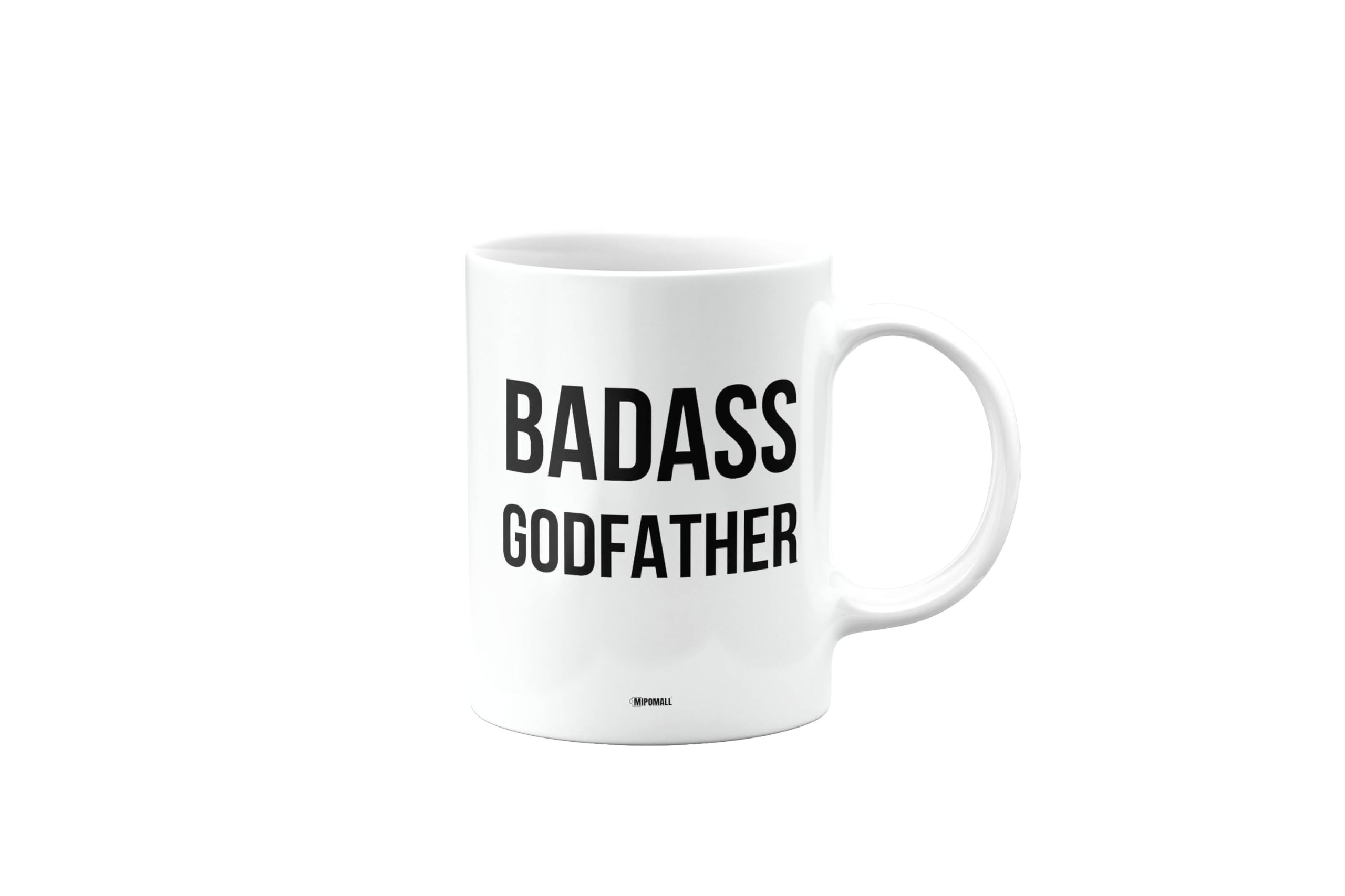 MIPOMALL Badass Godfather Mug, Funny Gifts, Joke, Silly, Gag Present, Birthday Cup, Secret Santa, Present for Christmas, mm-CA_223_79
