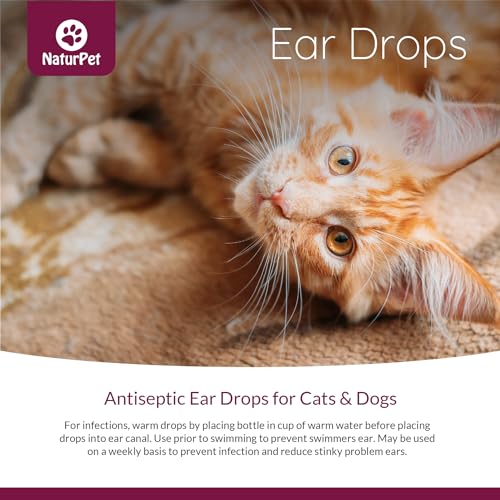 NaturPet Ear Drops for Dogs & Cats | Use for Cleaning, Prior to Swimming, Stinky, Smelly Ears, Itchy Ears | All Natural Herbal Drops 10mL - Image 3