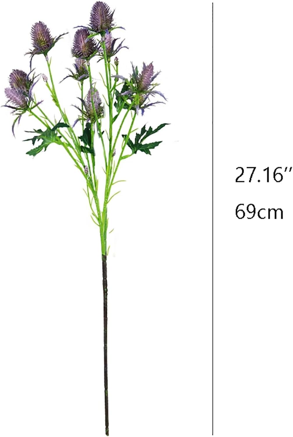 3 Bundles Artificial Thistle Flowers, Purple Fake Thistle Spray Eryngo Flower Faux Sea Holly Flowers Bouquet for Flower Arrangements Home Office Wedding Bridal Decor