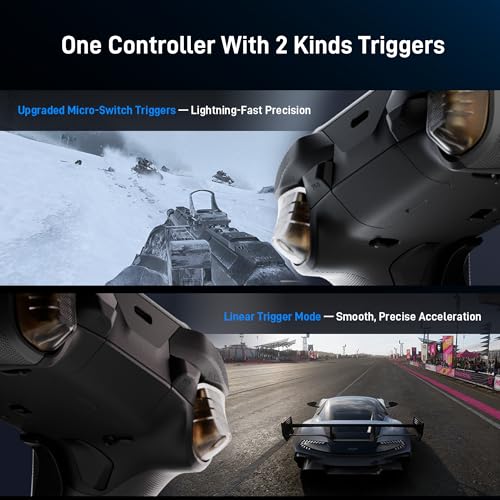 FLYDIGI Vader 5 Pro PC Controller, FORCEFLEX Joysticks, 3ms Ultra-Low Latency, FORCESWITCH Triggers, 8 Extra Buttons, Triggers & Grips Vibration, 1000mAh Battery, PC/NS/Android/TV - Image 5