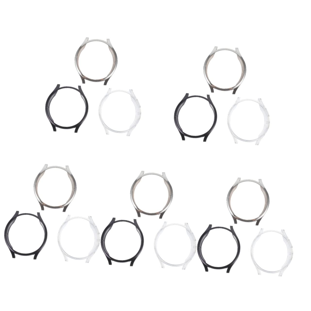 Mikikit Lot De 5 Étuis De Montre en TPU Souple D'écran pour Montre Connectée Coque Remplaçable Anti-Rayures Ajustement Universel 6 Pièces X 5