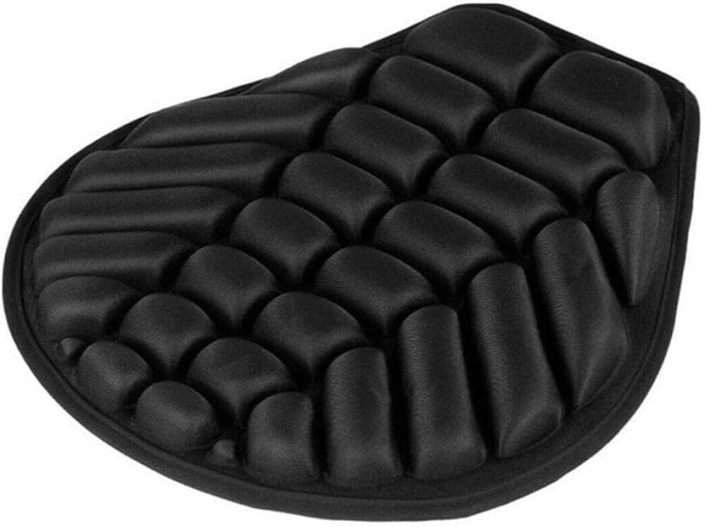 3D Air Cell Motorcycle Seat Cushion, Breathable Shock Absorbing Motorbike Seat Pad, Non Slip Adjustable Strap Summer Cooling Cushion for Long Rides