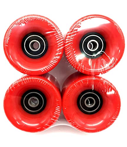 Freedare 58Mm Skateboard Wheels 82A + Abec-7 Bearing Steel And Spacers Cruiser Wheels (Red, Pack Of 4) #TOP1