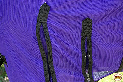 Image of HILASON Horse Fly Sheet UV Protect Breathable Mesh Bug Mosquito Spring | Summer Horse Rug | Fly Rug