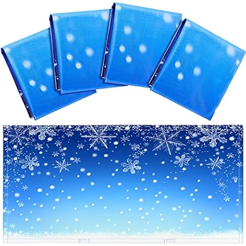 4 Pack Fluorescent Light Covers Magnetic Light Cover Panel Ceiling Light Covers Magnetic Classroom Light Covers for Office Classroom Home Drop Ceiling, 4 x 2 Feet (Snowflake) Cover