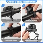 MiLi Bike Bell avec Bluetooth Tracker pour iOS & Android, Localisateur de vélo antivol, Fonctionne avec Apple Trouver mon & Google Trouver Hub, Bike Bell, IP67 Étanche pour la route & Vélos de montagne