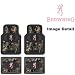Browning Arms Company Pink Buckmark Brand Camo Logo Car Truck SUV Front & Rear Seat Heavy Duty Trim-to-Fit Rubber Floor Mats - 4PC