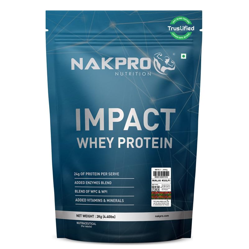 NAKPRO Impact Whey Protein 2kg Malai Kulfi - Image 1