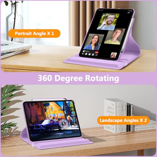 Fintie Drehbare Schutzhülle für iPad Air 13 Zoll (M3) 2025, (M2) 2024-360 Grad drehbar, Schutzhülle mit Stifthalter, Auto Wake/Sleep… – Ansicht 4