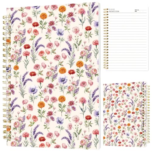 Journal intime fleuri aquarelle pour planifier vos journées printanières au bureau