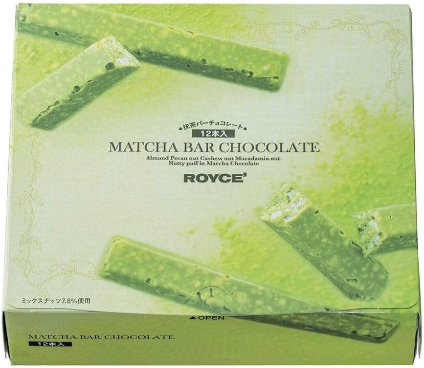 ROYCE' Matcha Bar Chocolate – Japanese Green Tea Treat from Hokkaido | Gourmet Snack for Gifting & Indulging | 12 Pieces